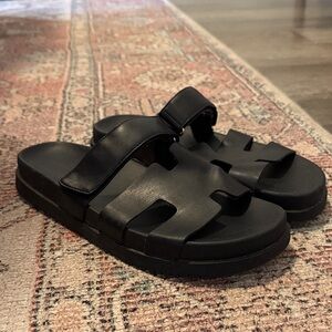 Madden Girl Black Slide Sandals